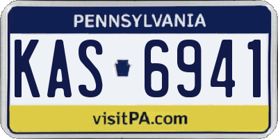 PA license plate KAS6941