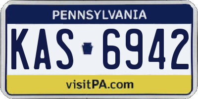 PA license plate KAS6942