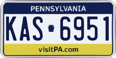 PA license plate KAS6951