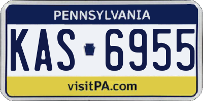 PA license plate KAS6955