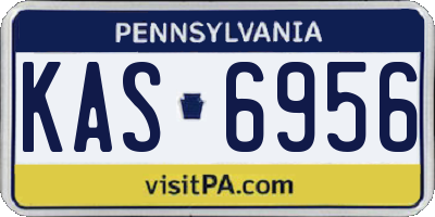 PA license plate KAS6956