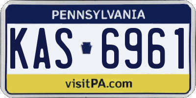 PA license plate KAS6961
