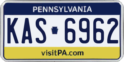 PA license plate KAS6962