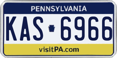 PA license plate KAS6966