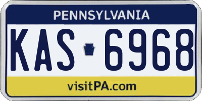 PA license plate KAS6968