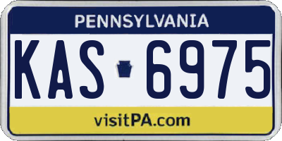 PA license plate KAS6975