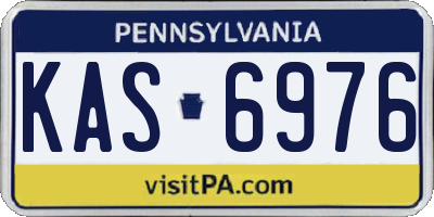 PA license plate KAS6976