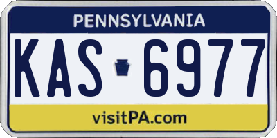 PA license plate KAS6977