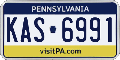 PA license plate KAS6991