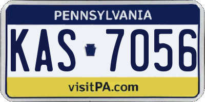 PA license plate KAS7056