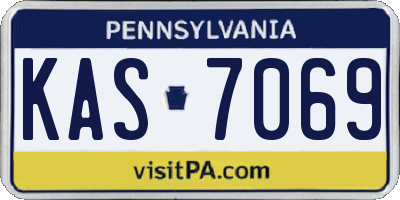 PA license plate KAS7069