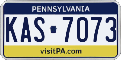 PA license plate KAS7073