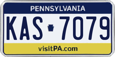 PA license plate KAS7079