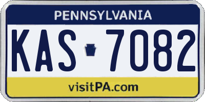 PA license plate KAS7082