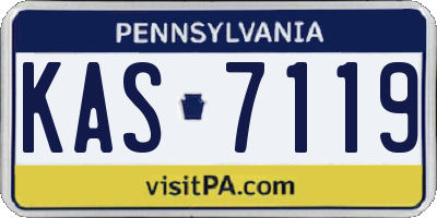 PA license plate KAS7119