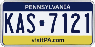 PA license plate KAS7121