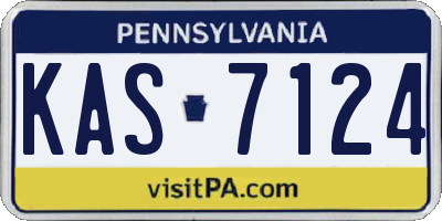 PA license plate KAS7124