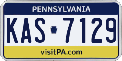 PA license plate KAS7129