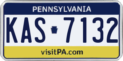 PA license plate KAS7132