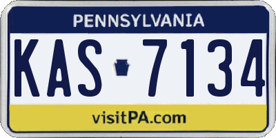 PA license plate KAS7134