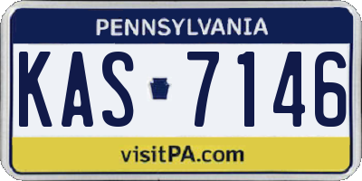 PA license plate KAS7146