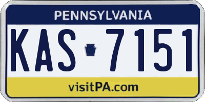 PA license plate KAS7151