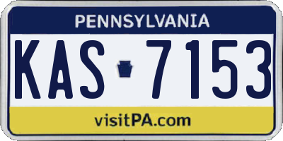 PA license plate KAS7153