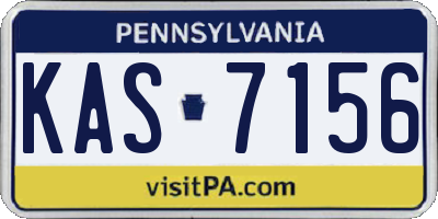 PA license plate KAS7156