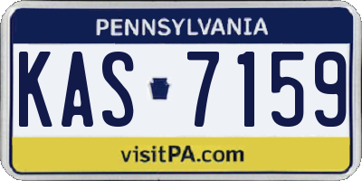 PA license plate KAS7159