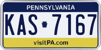 PA license plate KAS7167
