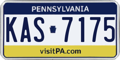 PA license plate KAS7175