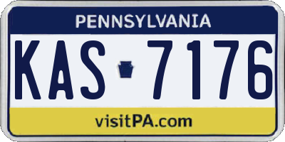 PA license plate KAS7176