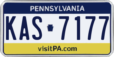 PA license plate KAS7177