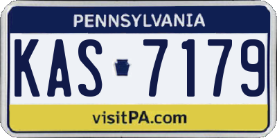 PA license plate KAS7179