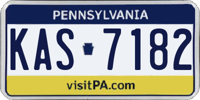 PA license plate KAS7182
