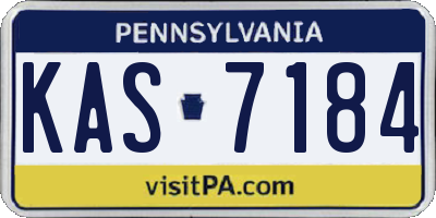 PA license plate KAS7184