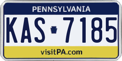 PA license plate KAS7185