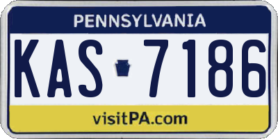 PA license plate KAS7186