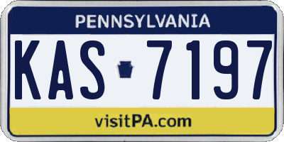 PA license plate KAS7197