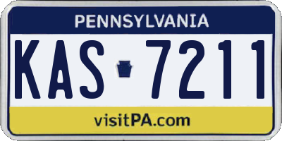 PA license plate KAS7211