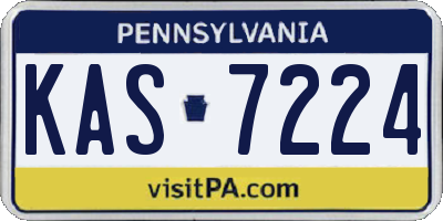 PA license plate KAS7224