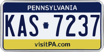 PA license plate KAS7237