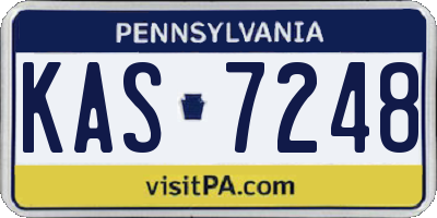 PA license plate KAS7248