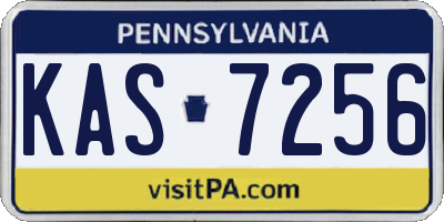 PA license plate KAS7256
