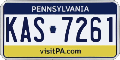 PA license plate KAS7261