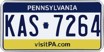 PA license plate KAS7264