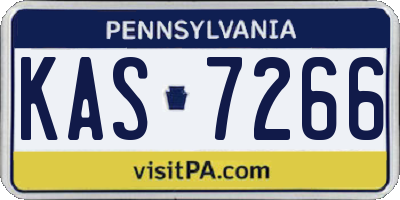 PA license plate KAS7266