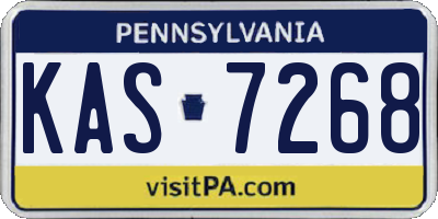 PA license plate KAS7268
