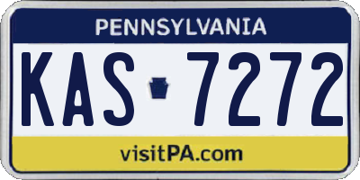 PA license plate KAS7272