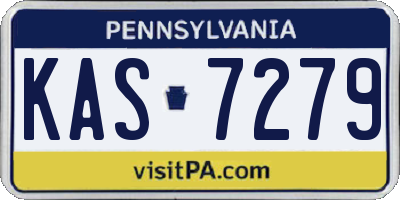 PA license plate KAS7279
